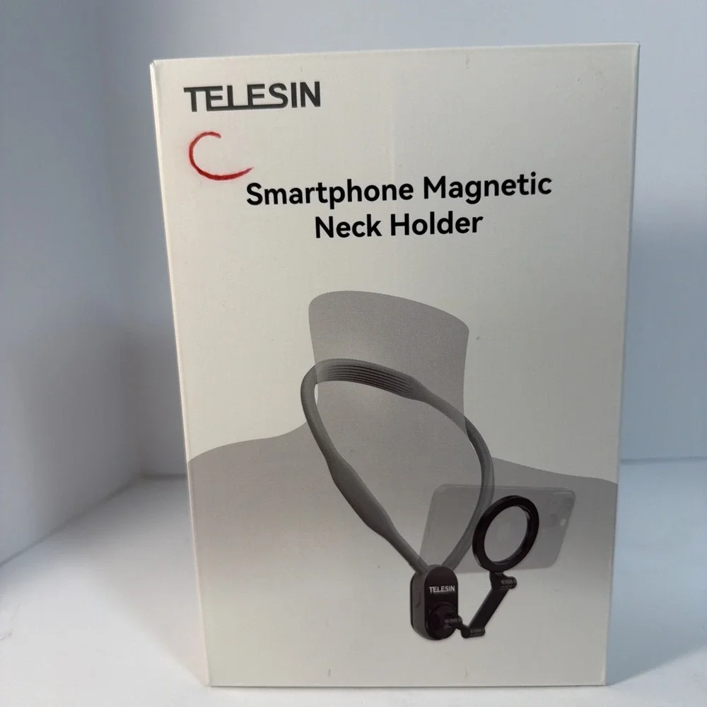 TELESIN Silicone Smartphone Magnetic Neck Holder NIB- Model No. MNM-001-B